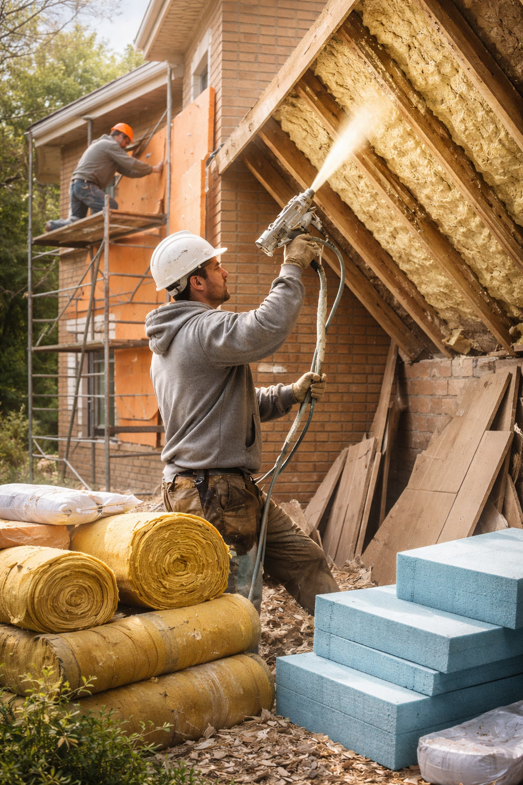 Утепление домов в каменке под ключ от 4248 руб/м2 | Профессионально — ТепломастерКам