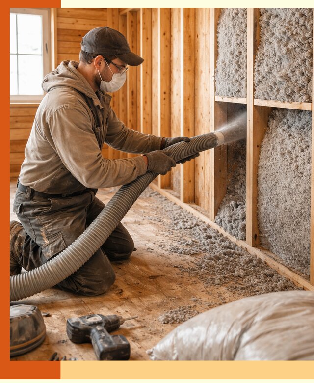 Утепление дачного дома эковатой в каменке — быстро и надёжно