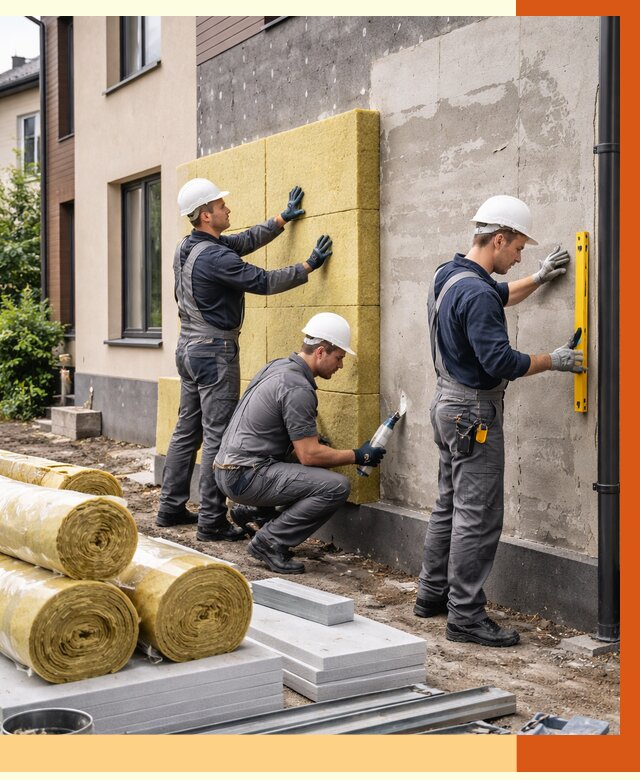 Утепление таунхауса в каменке от 7283 руб/м2 — комплекс под ключ | ТепломастерКам