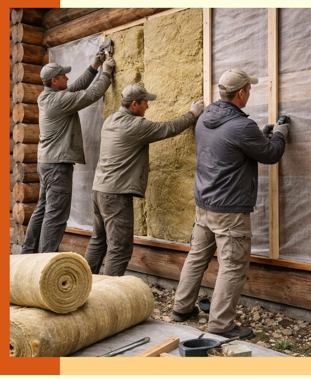 Утепление деревянного дома в каменке эффективными технологиями