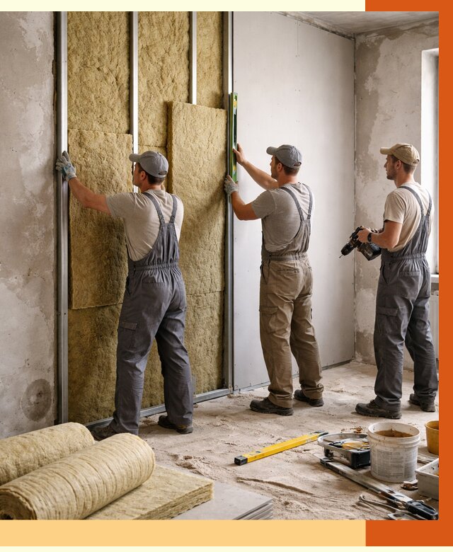 Утепление стен изнутри в каменке от 2276 руб/м² под ключ | ТепломастерКам