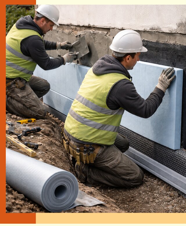 Утепление фундамента снаружи в каменке — профессиональная теплоизоляция