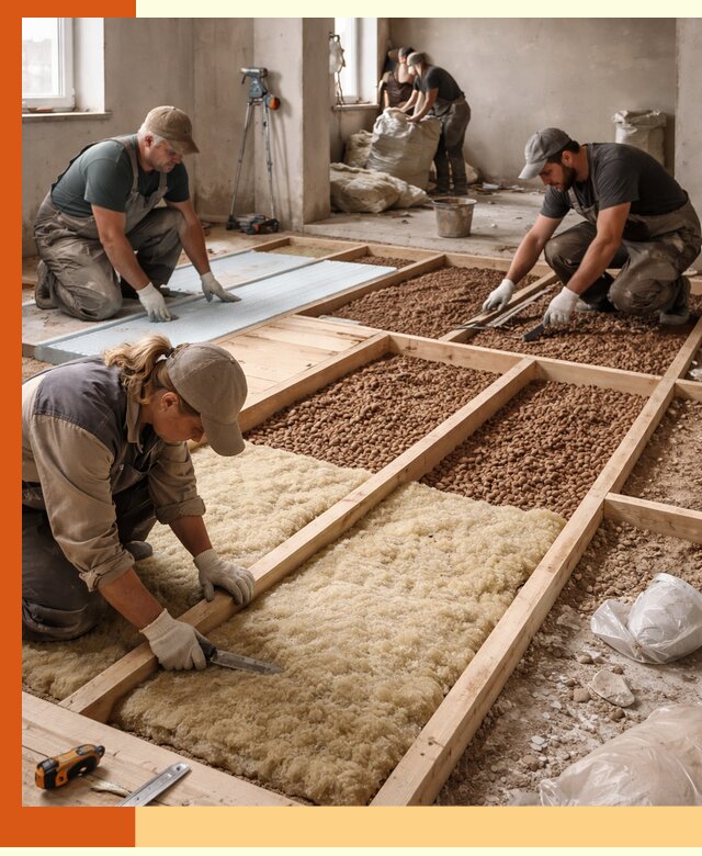 Утепление перекрытий жилых и промышленных зданий в каменке