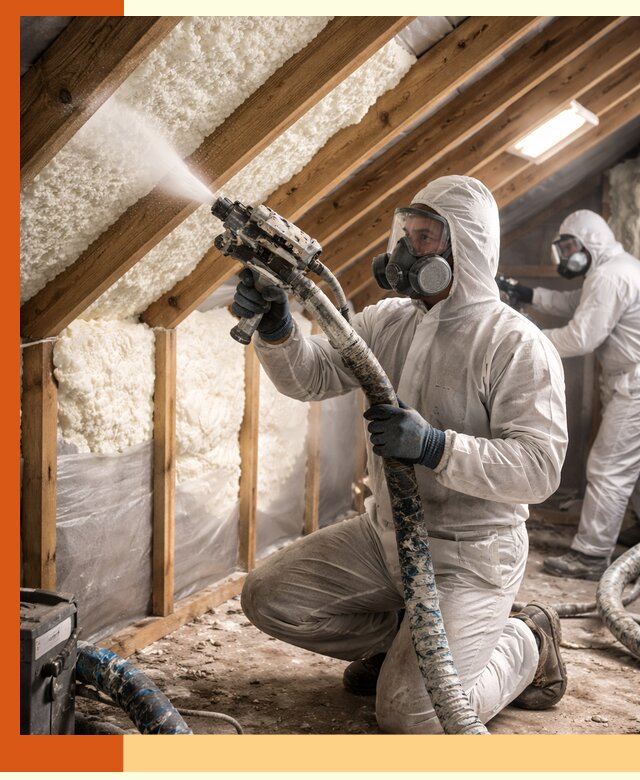 Утепление чердака пенополиуретаном (ППУ) в каменке