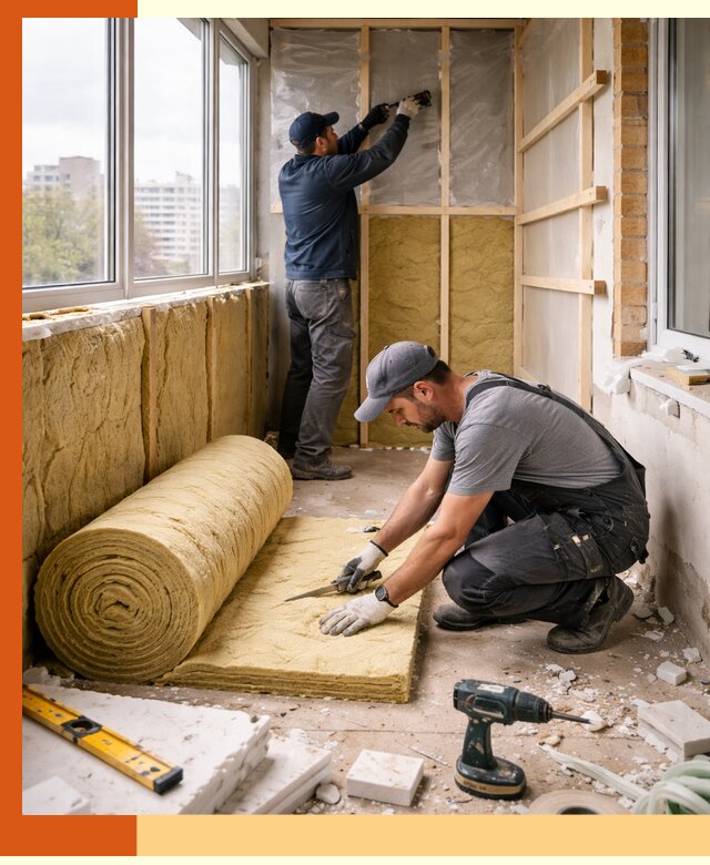 Утепление балкона под ключ в Каменке качественно и быстро