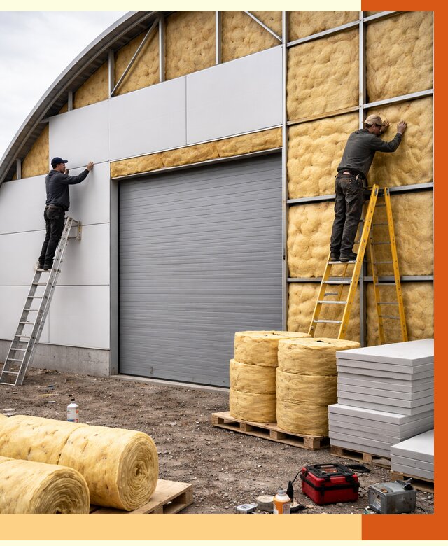 Утепление ангара пенополиуретаном в каменке от 7283 руб./м² — комплекс от ТепломастерКам