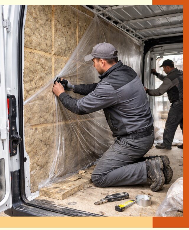 Утепление фургона в каменке от 16690 руб/м2 — утепление фургона ППУ и кузова | ТепломастерКам