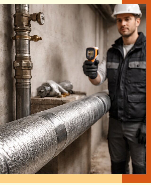 Утепление труб водоснабжения в каменке от 8598 руб. за м² — услуги ТепломастерКам