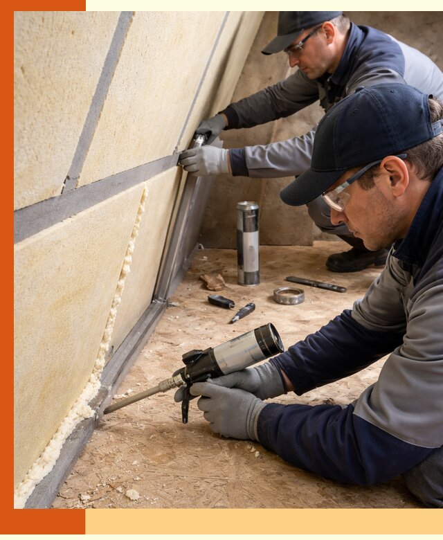 Герметизация стыков ППУ в каменке — надежное уплотнение швов