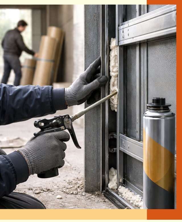 Заполнение пустот ворот в каменке от 4552 руб. — заливка ППУ, утепление под ключ | ТепломастерКам