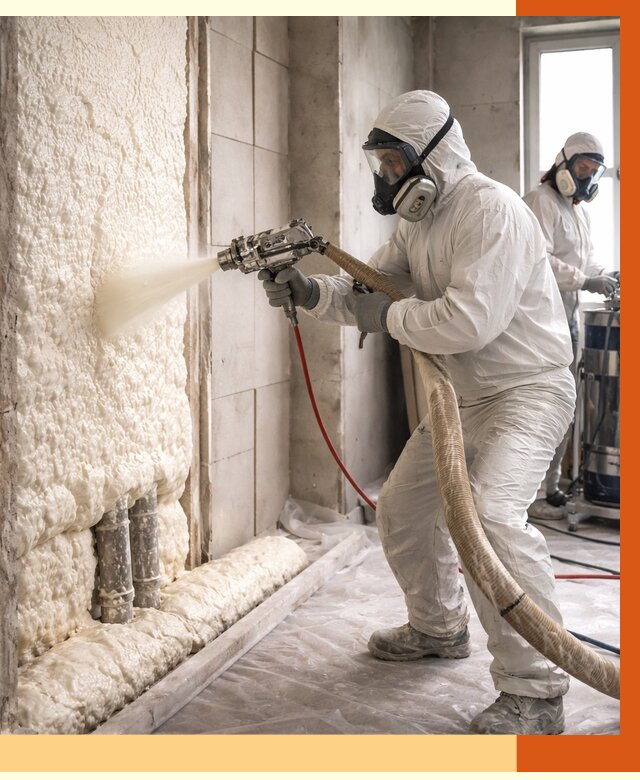 Напыление пенополиуретана в каменке от 7586 руб./м2 — услуги и монтаж ППУ | ТепломастерКам