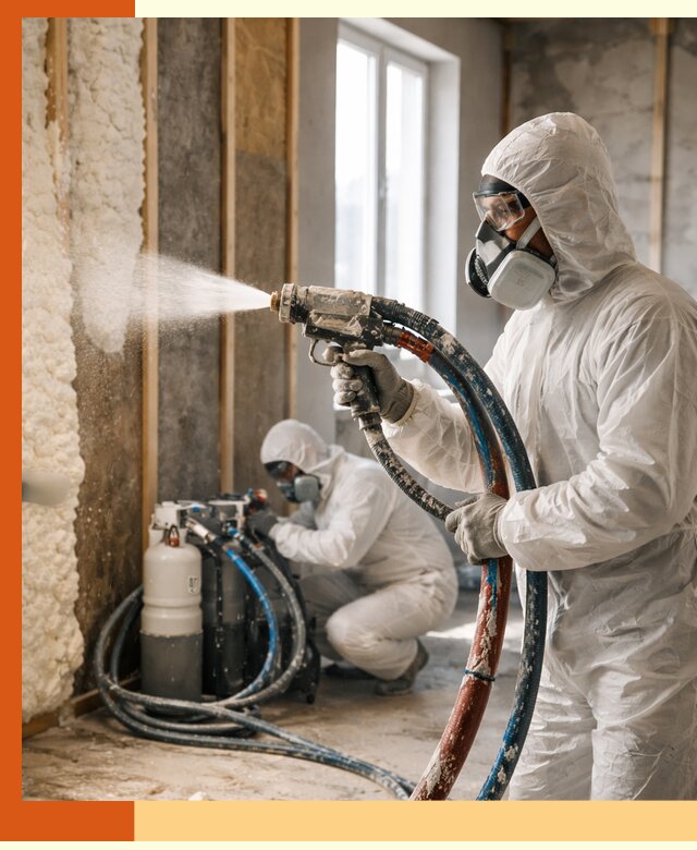 Пенополиуретан напыление для утепления зданий в каменке