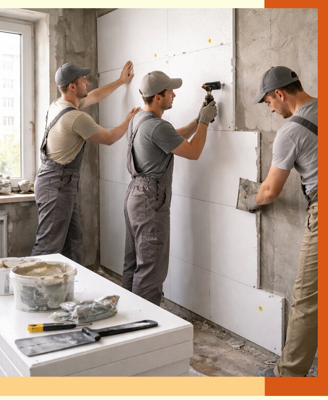 Утепление пенопластом домов и стен в каменке от 1871 руб. — ТепломастерКам