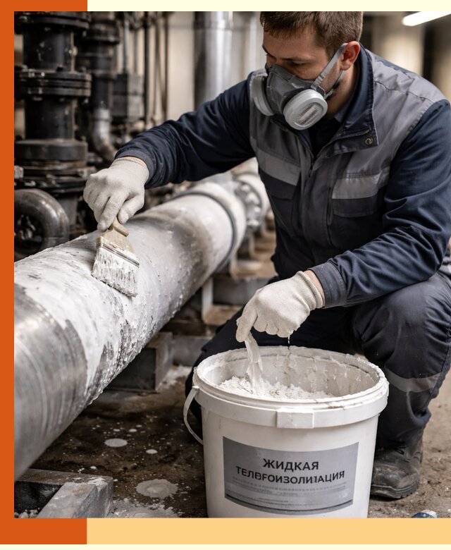 Утепление оборудования жидкой теплоизоляцией в каменке