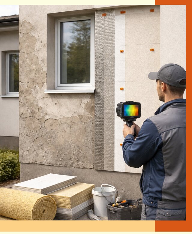 Тепловизионное обследование фасада в каменке от 4552 руб. под ключ | ТепломастерКам