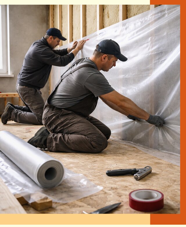 Монтаж пароизоляции в каменке от 2529 руб. — установка и укладка под ключ | ТепломастерКам