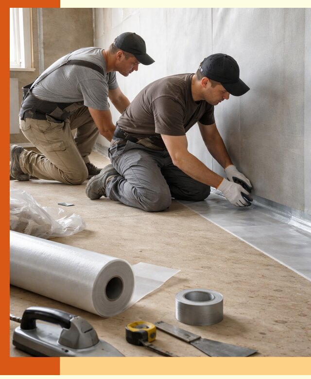 Монтаж пароизоляции для дома и помещений в каменке