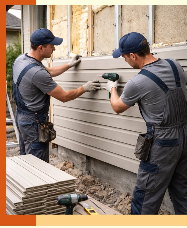 Монтаж сайдинга после утепления в каменке качественно и надежно